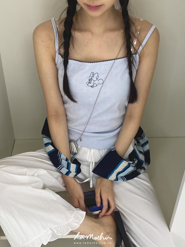 簍空愛心米妮背心